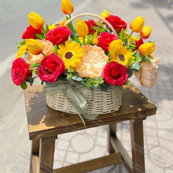 Giỏ hoa sáp