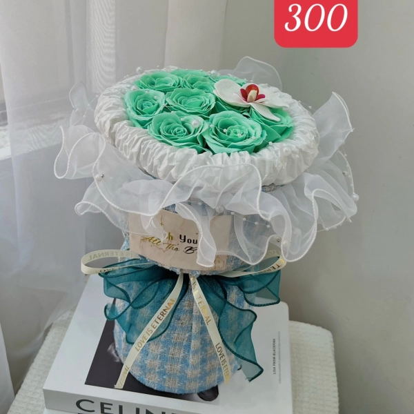 Hoa Sáp Bó Đẹp Màu Xanh